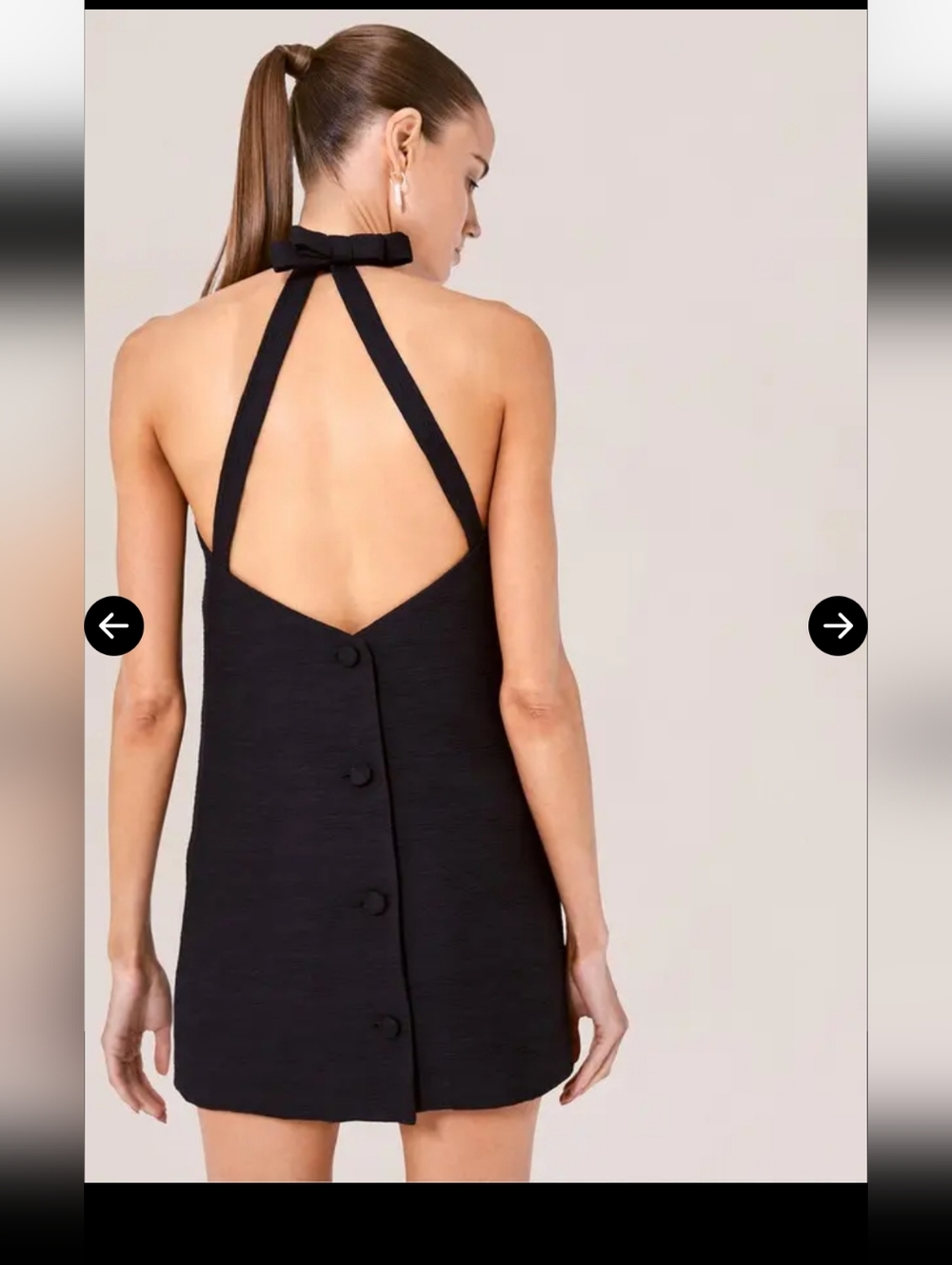 ALEXIS Sasha Dress | Open Back Bow Mini | Wedding Guest Cocktail Dress | Size M